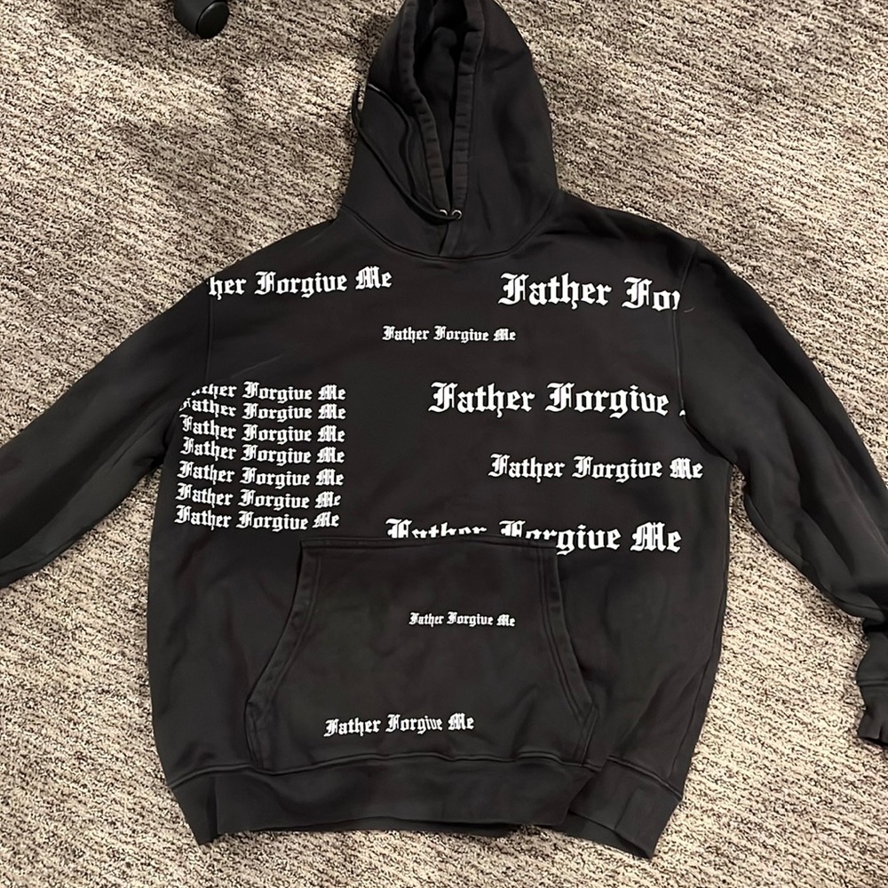 100% authentic men’s size XL father forgive me hoodie